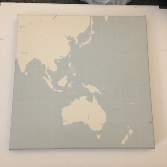 Vintage map decorative canvases - Picture 3 of 3